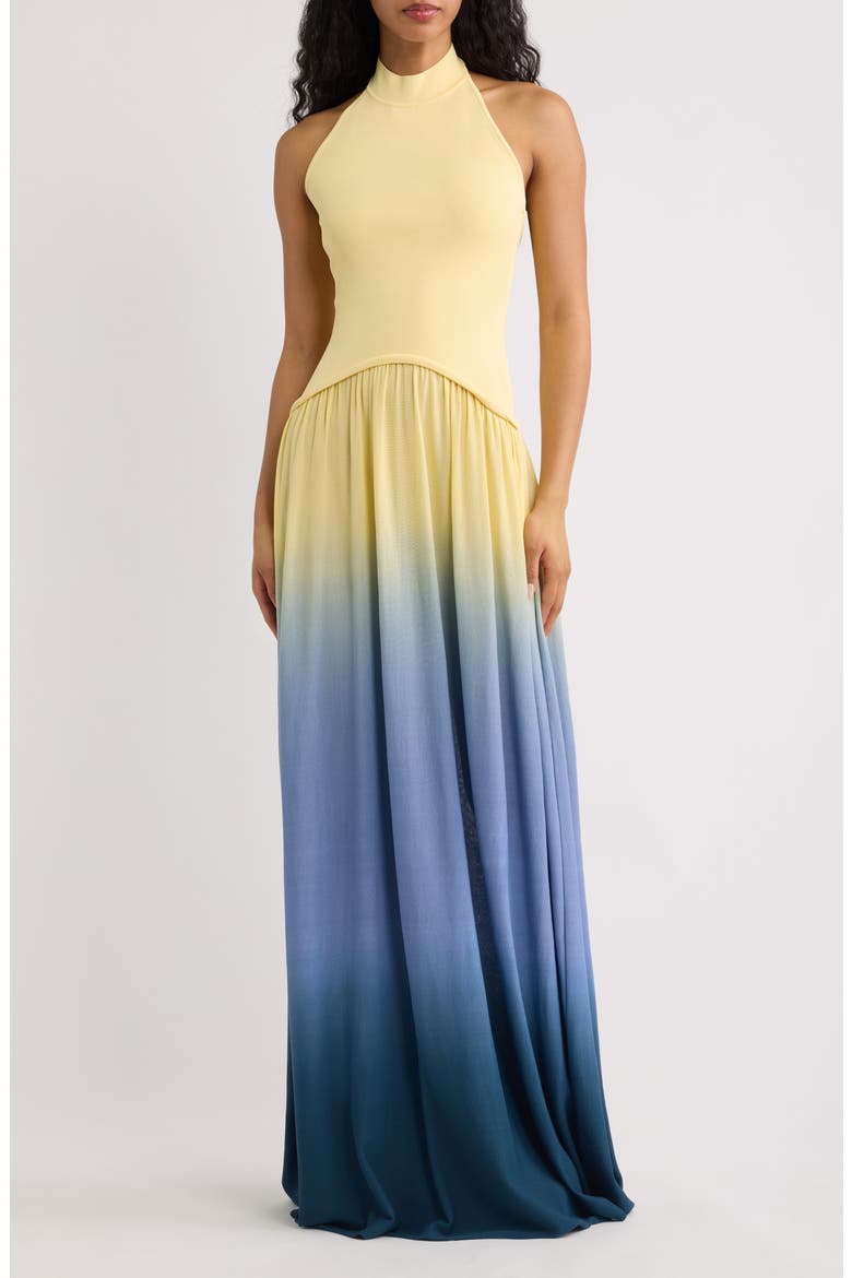 The Halter Soglio Maxi Dress, Main, color, OMBRE