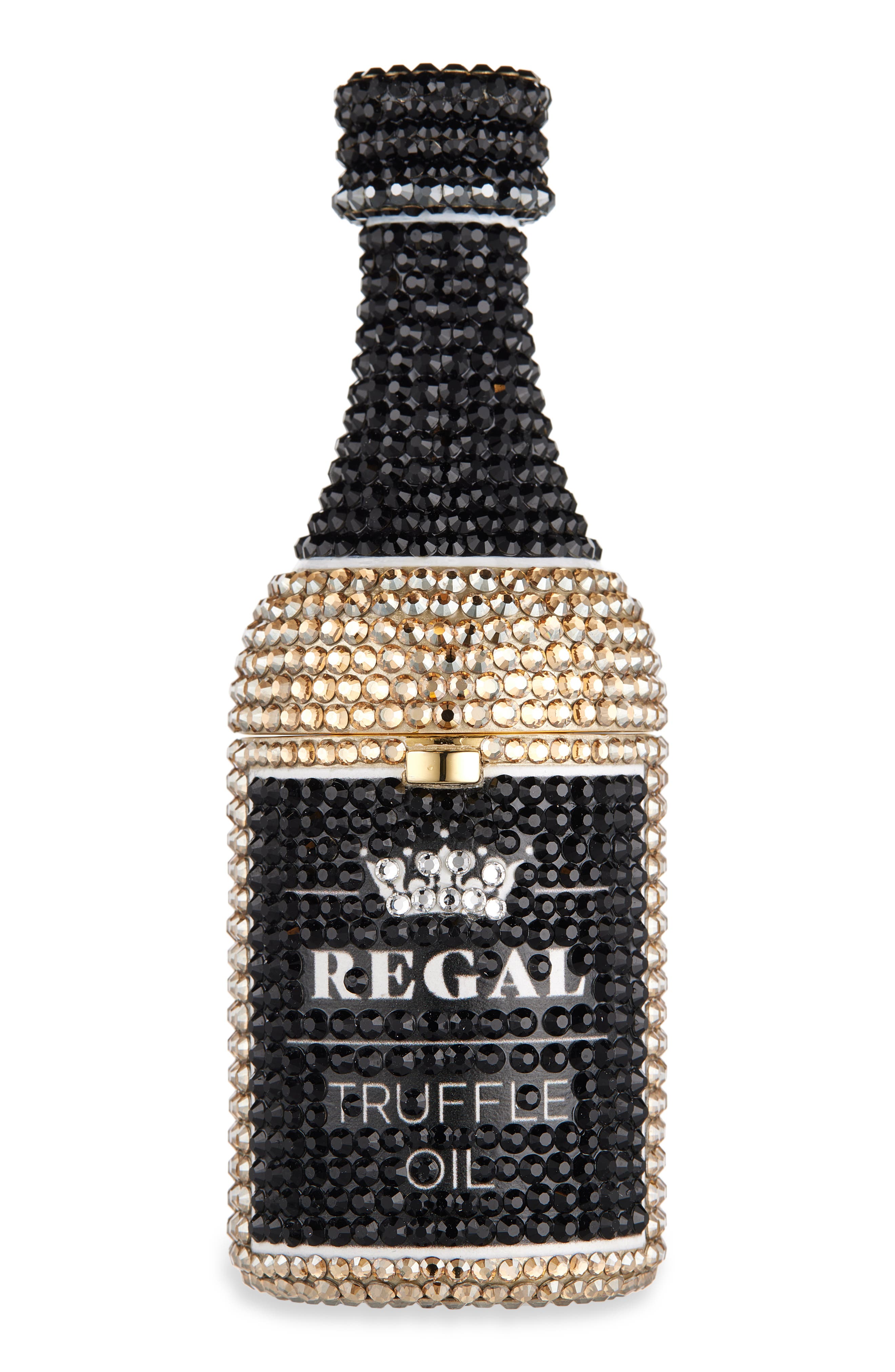 JUDITH LEIBER COUTURE Mini Crystal Bottle Pillbox, Main, color, Champagne Prosecco Multi