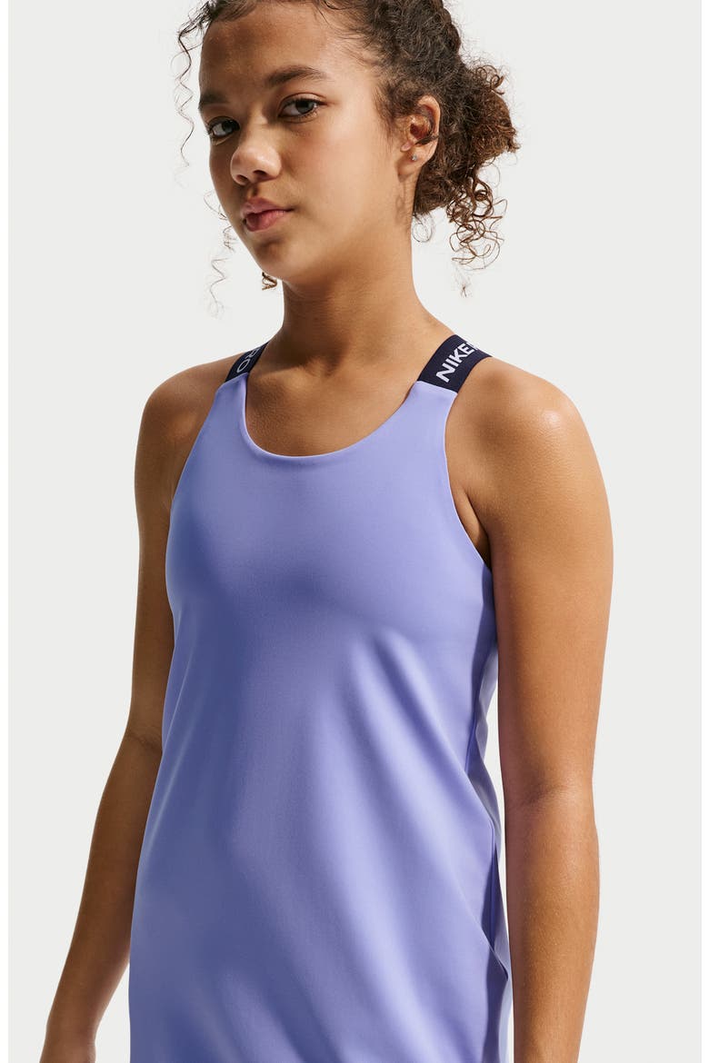Kids' Pro Dri-Fit Dress, Alternate, color, LIGHT THISTLE/ BLACK/ WHITE