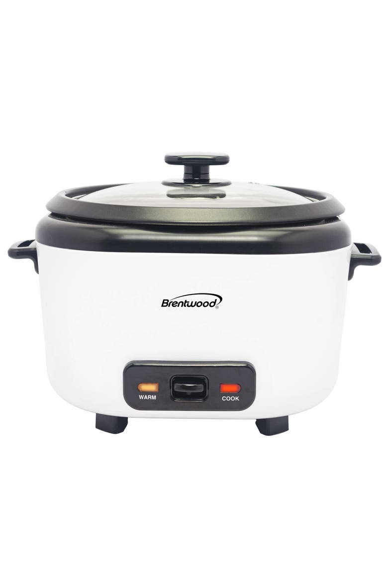 20 Cups Cooked Rice Cooker with Steam Tray, Main, color, White
