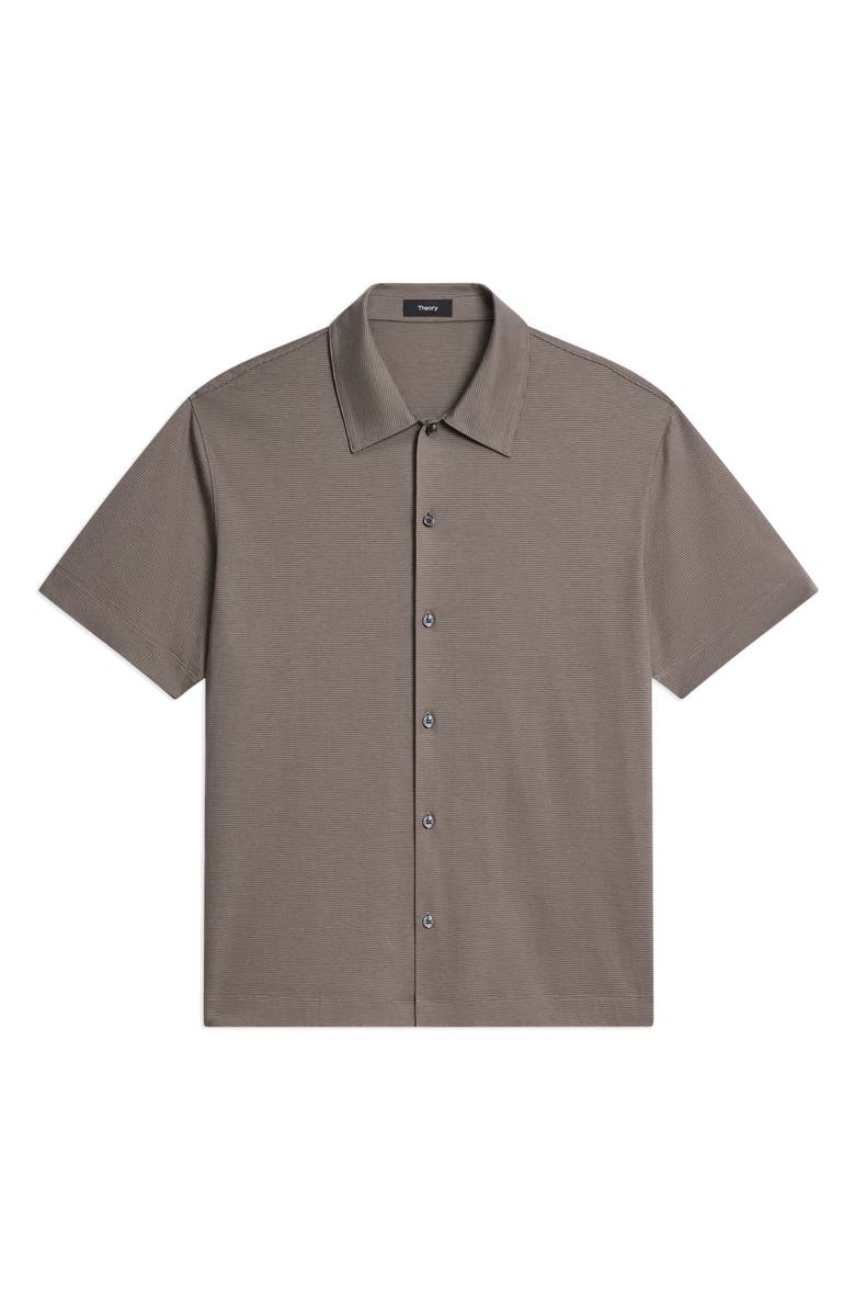 Theory Relaxed Short Sleeve Button-Up Shirt, Alternate, color, Morel - 2My