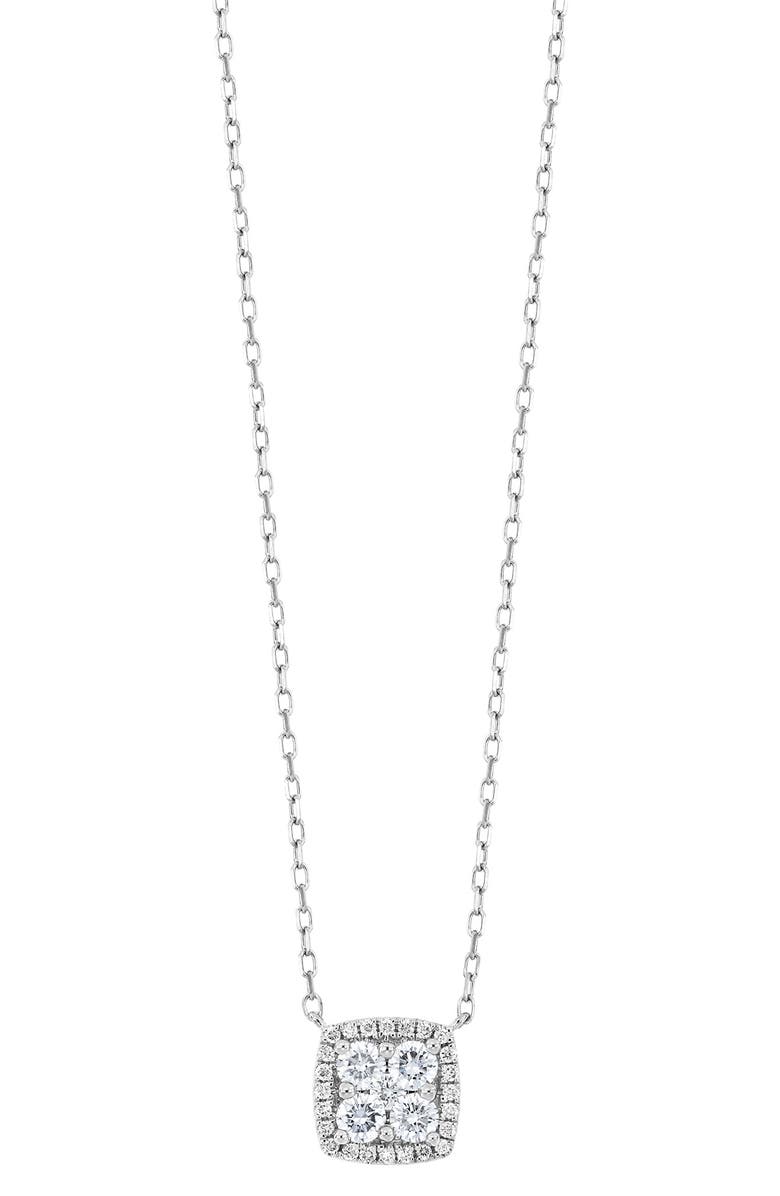Bony Levy Mika Square Pavé Diamond Pendant Necklace, Main, color, 