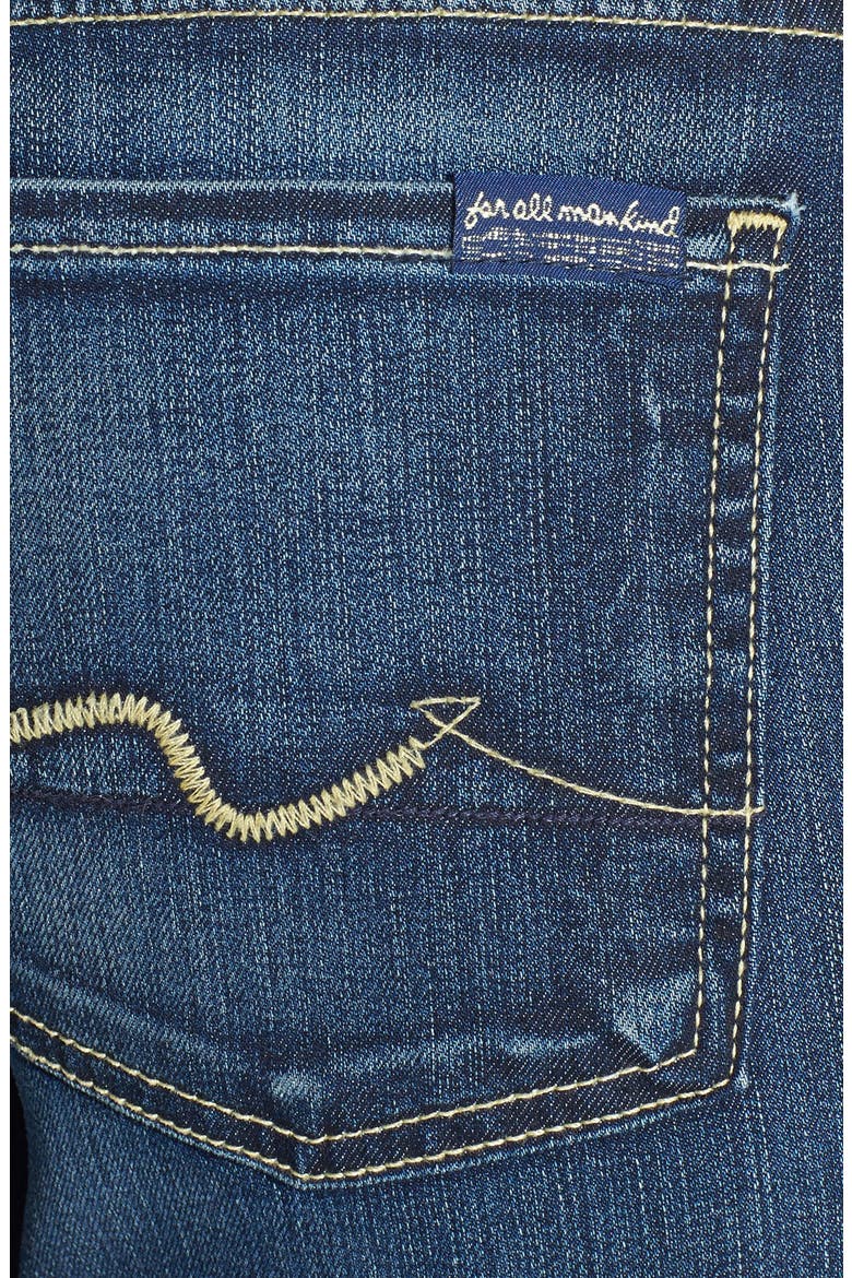 7 For All Mankind® High Rise Ankle Skinny Jeans, Alternate, color, RICHE TOUCH MEDIUM DARK