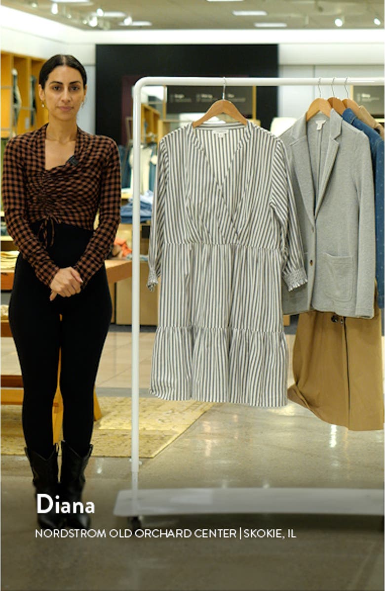 Azalea Stripe Tiered Cotton Blend Dress, sales video thumbnail