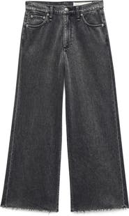 rag & bone Andi High Waist Ankle Wide Leg Jeans