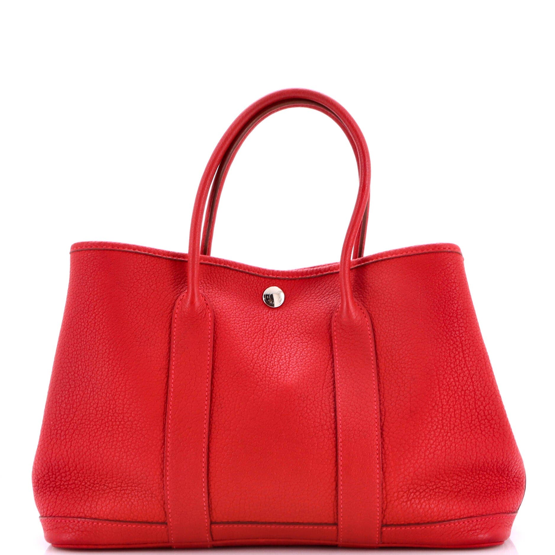 Garden Party Tote Leather 30, Main, color, Red