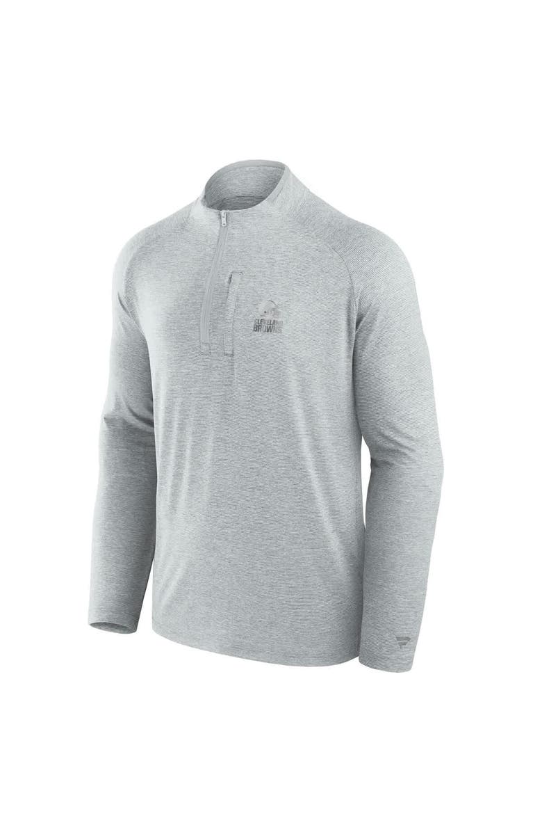 FANATICS Unisex Fanatics Gray Cleveland Browns Front Office Performance Primary Quarter-Zip Jacket, Alternate, color, Gray