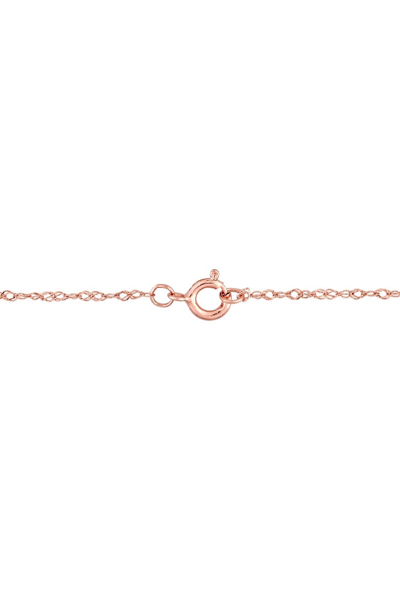 Morganite & Diamond Swirl Halo Necklace 10k, Alternate, color, Morganite