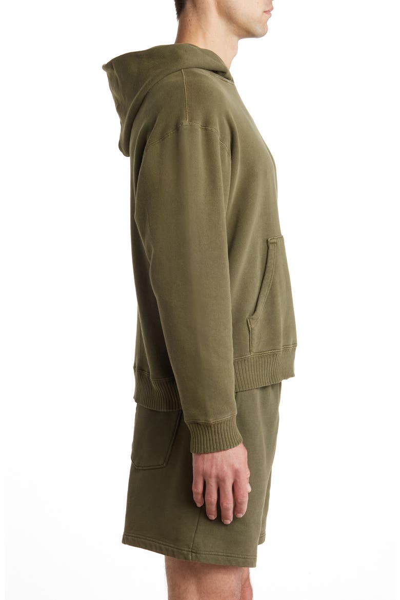 Core Oversize Organic Cotton Brushed Terry Hoodie, Alternate, color, VINTAGE PINE