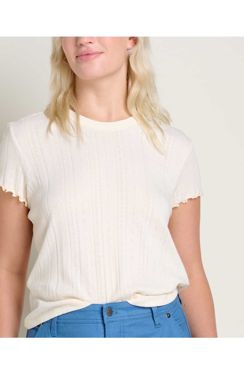 Toad & Co Foothill Pointelle Short Sleeve Baby Tee, Alternate, color, Salt