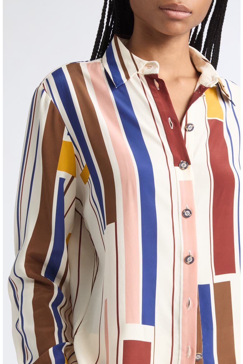 Graphic Stripe Relaxed Shirt, Alternate, color, GRAPHIC STRIPE