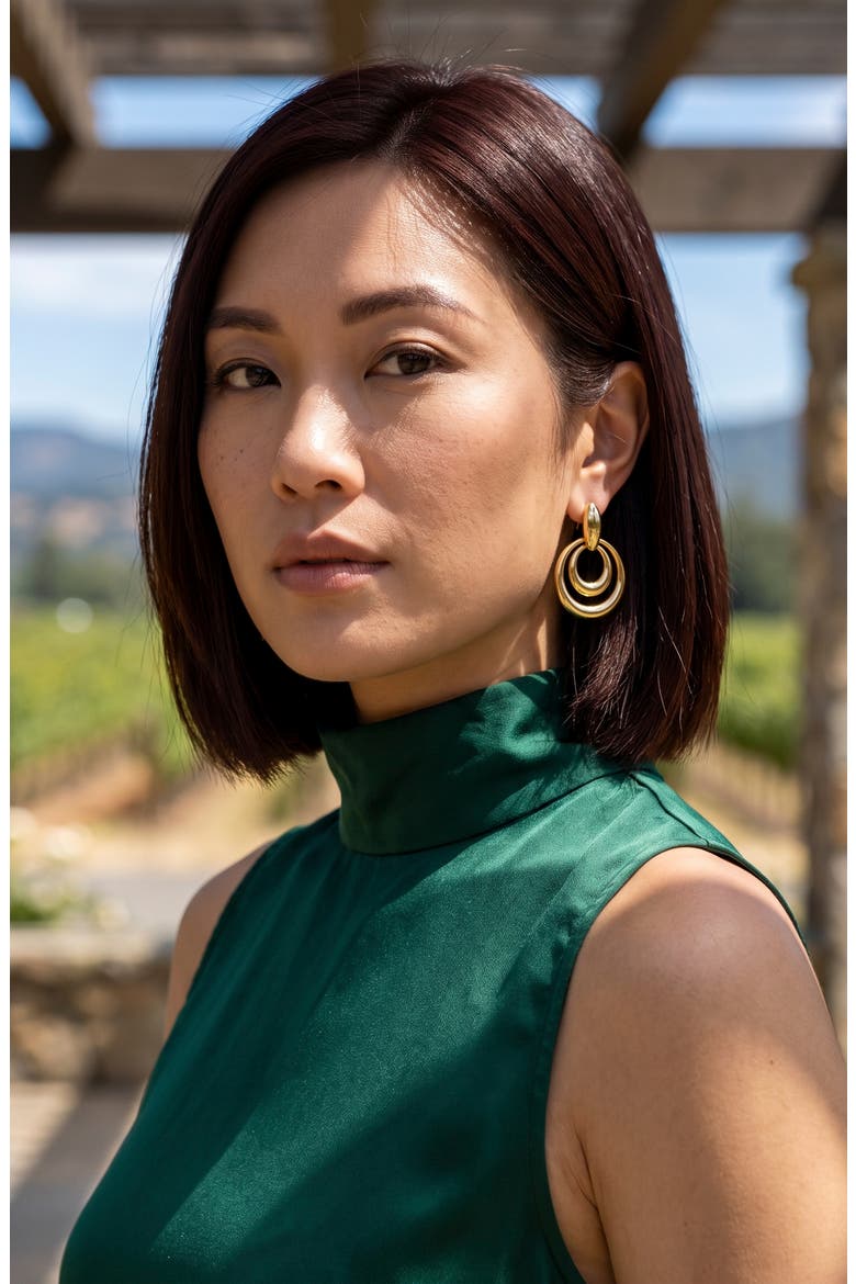 Esme Tiered Drop Earrings, Alternate, color, GOLD
