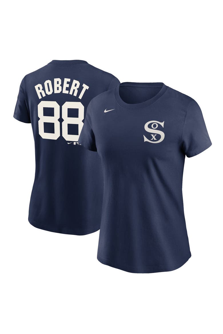 Women's Nike Luis Robert Navy Chicago White Sox 2021 Field of Dreams Name & Number T-Shirt, Main, color, Navy