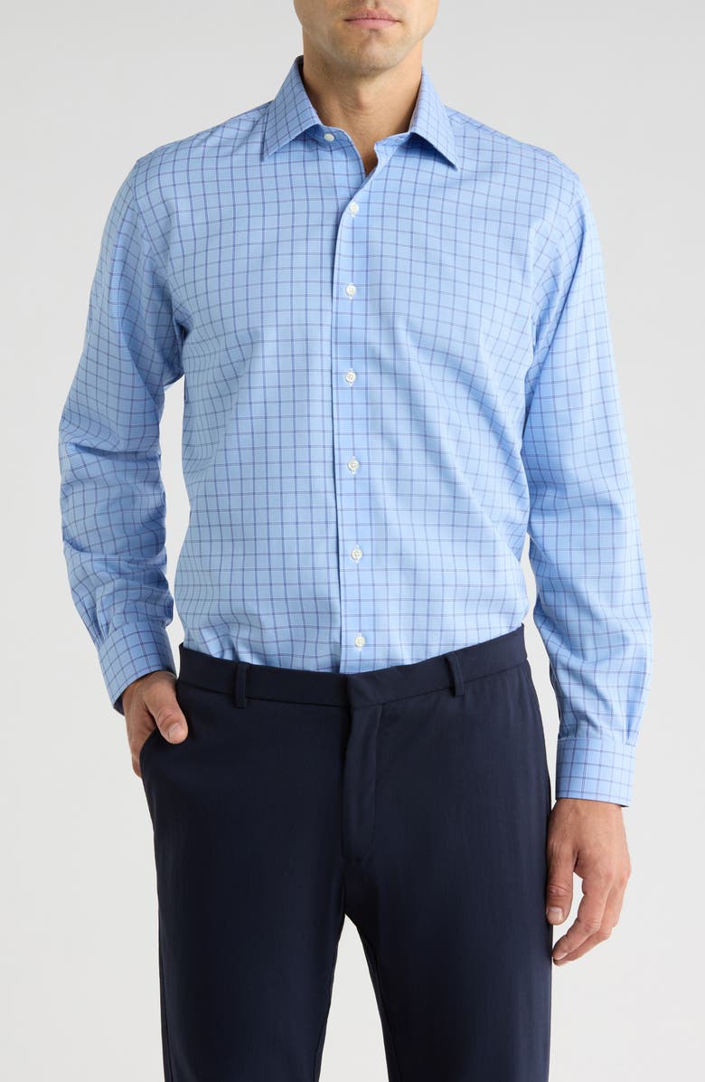 Brooks Brothers Regular Fit Non-Iron Dress Shirt, Main, color, Serenitygroundwp