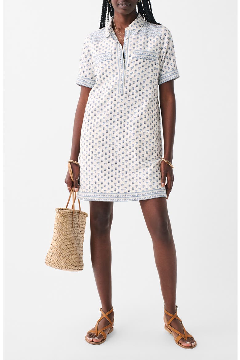 Rae Linen Blend Mini Shirtdress, Alternate, color, WHITE LOTUS