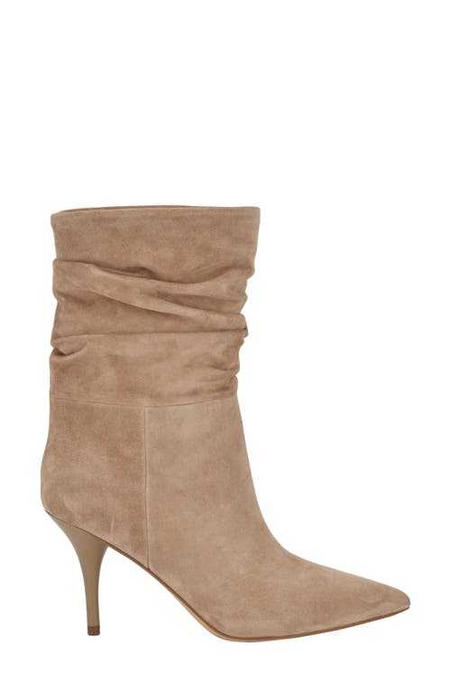Calvin Klein Cerine Slouch Pointed Toe Bootie In Neutral