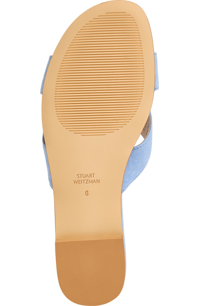 Stuart Weitzman Roza Flat Slide Sandal, Alternate, color, Cornflower