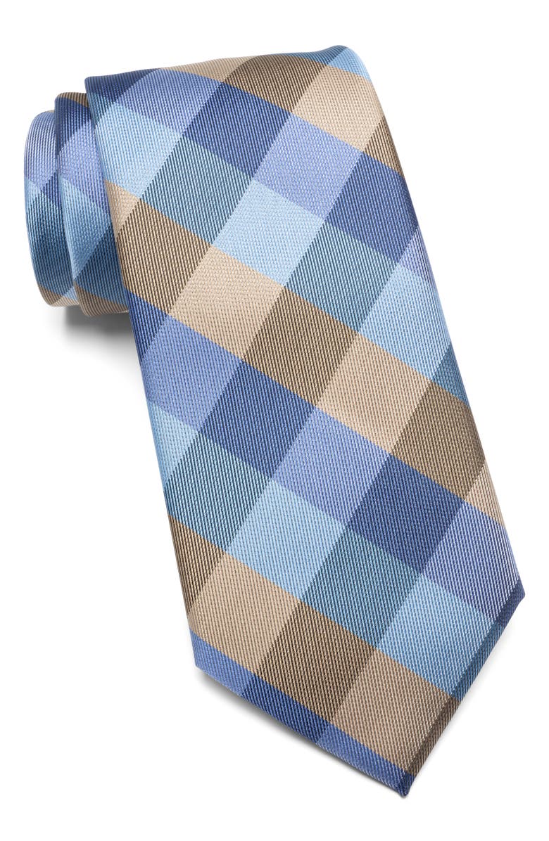 Tommy Hilfiger Tartan Grid Tie, Main, color, Navy/ Taupe