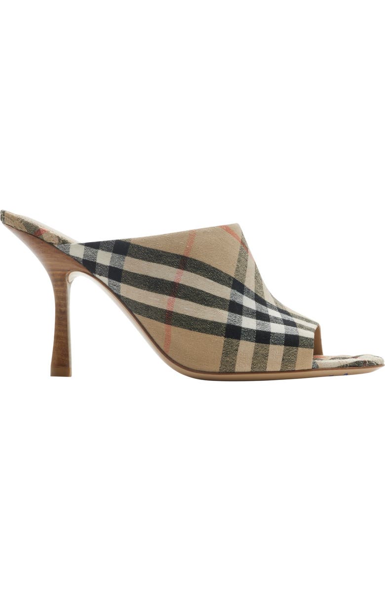 Burberry Check Mews Mules, Main, color,