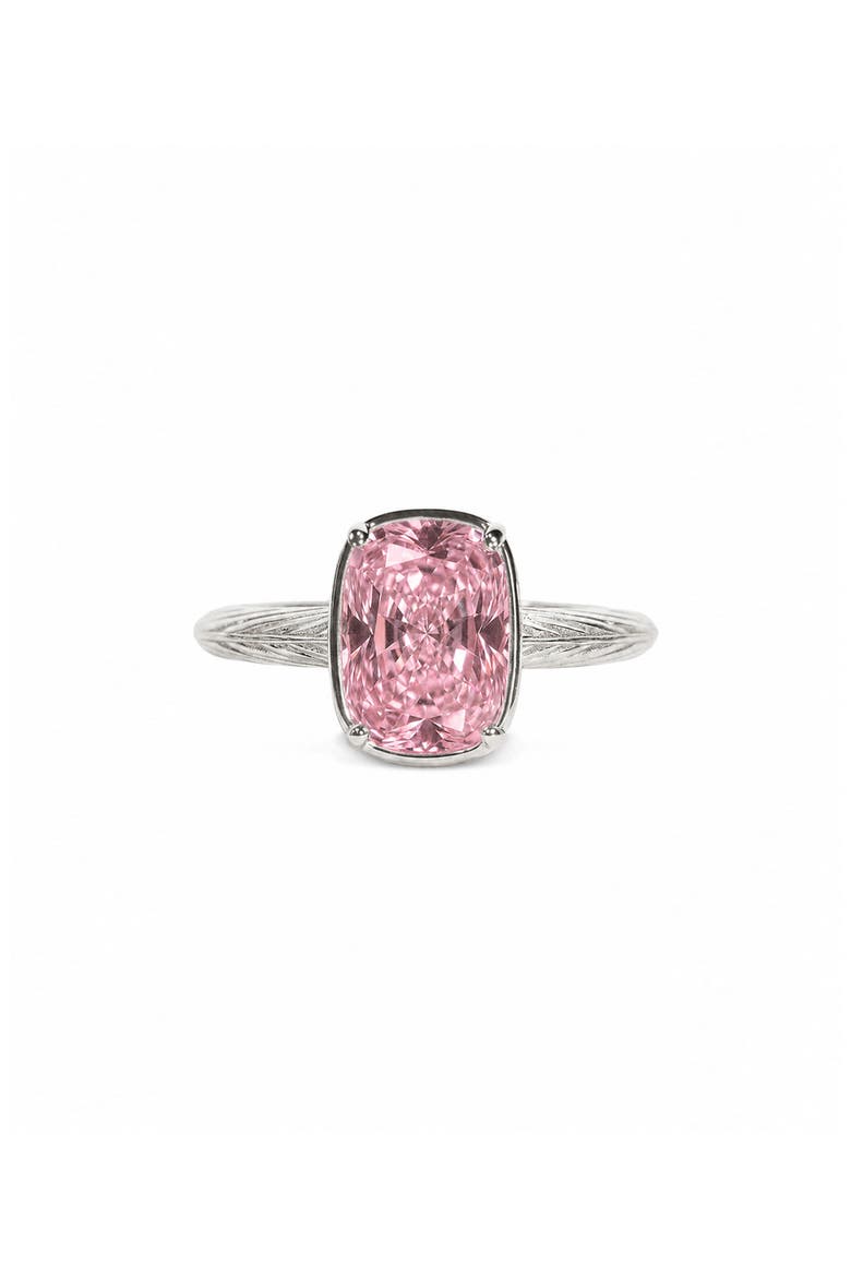 Sterling Silver Pink Sapphire Ring, Main, color, SILVER