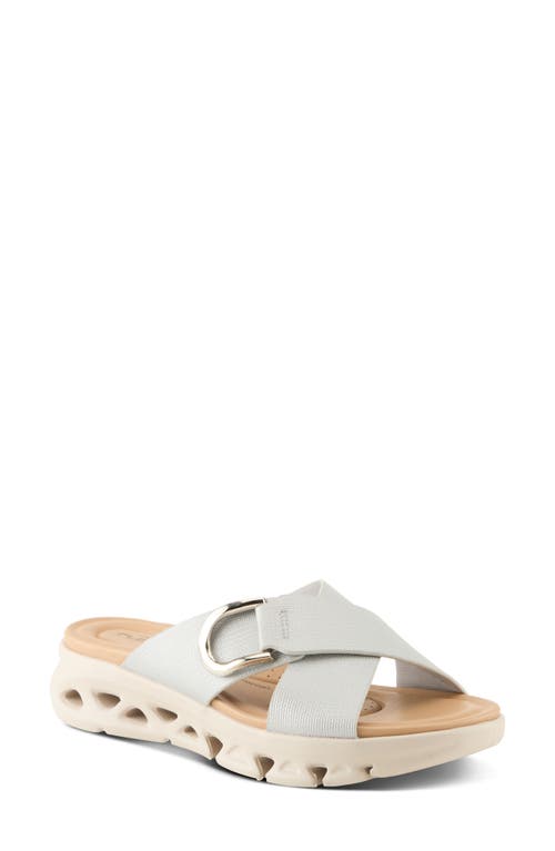 Flexus By Spring Step Gaige Slide Sandal In Silver