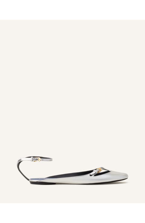 Mary-Jane Ballerina In Leather