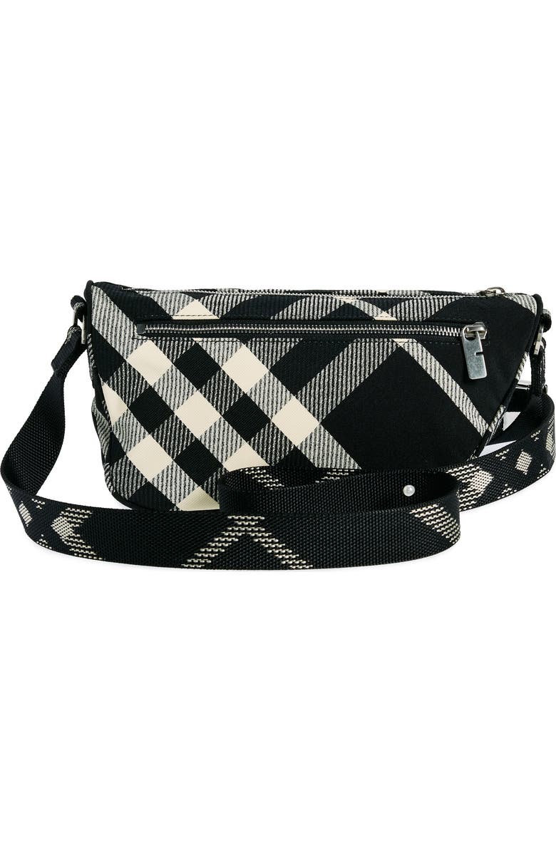 Burberry Small Shield Messenger Bag, Alternate, color, Black