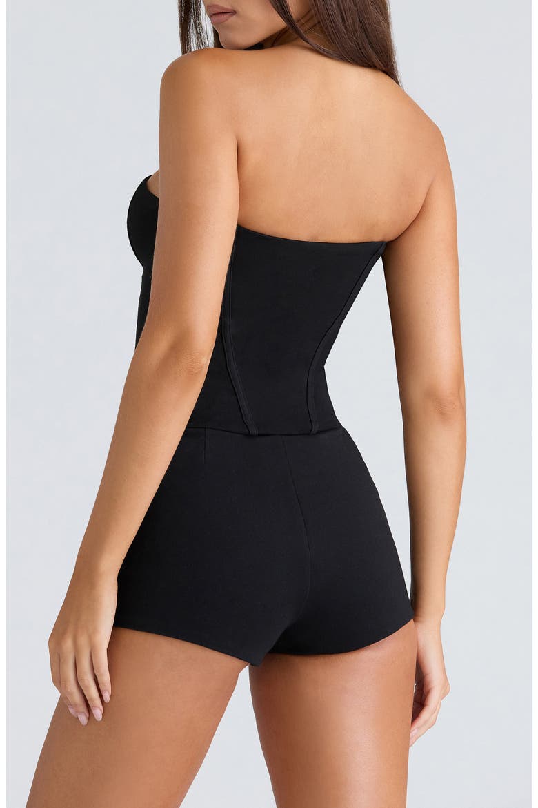 The Strapless Ponte Corset, Alternate, color, BLACK