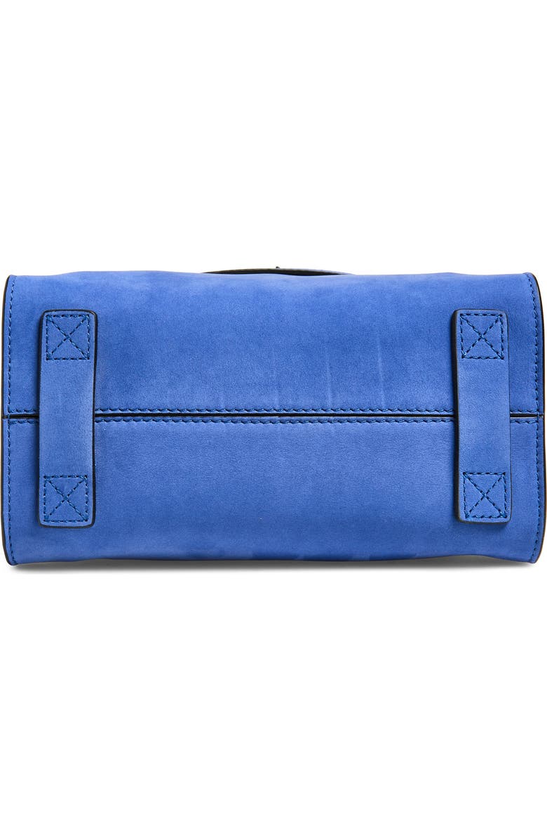 Moschino Tie Me Leather Handbag, Alternate, color, Klein 71A Of0