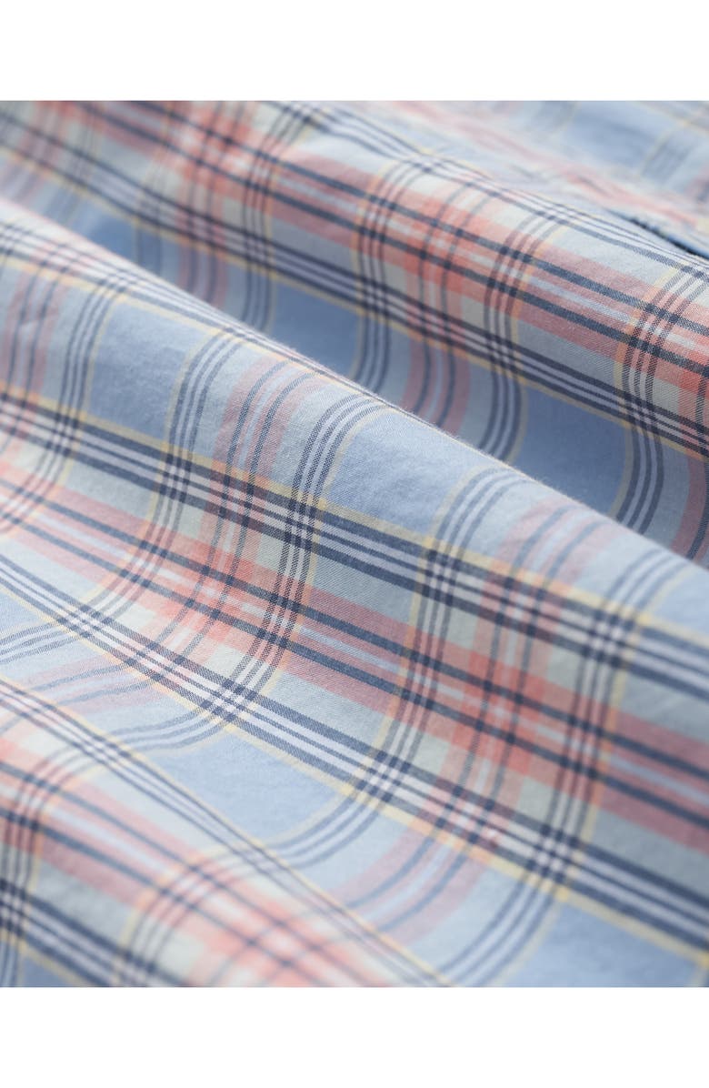 Brooks Brothers Friday Regular Fit Plaid Cotton Poplin Button-Down Shirt, Alternate, color, Hydrangea