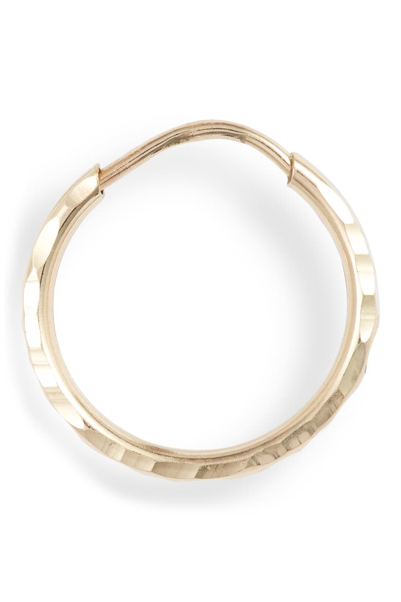 14K Gold Hammered Hoop Earrings (Nordstrom Exclusive), Alternate, color, YELLOW GOLD