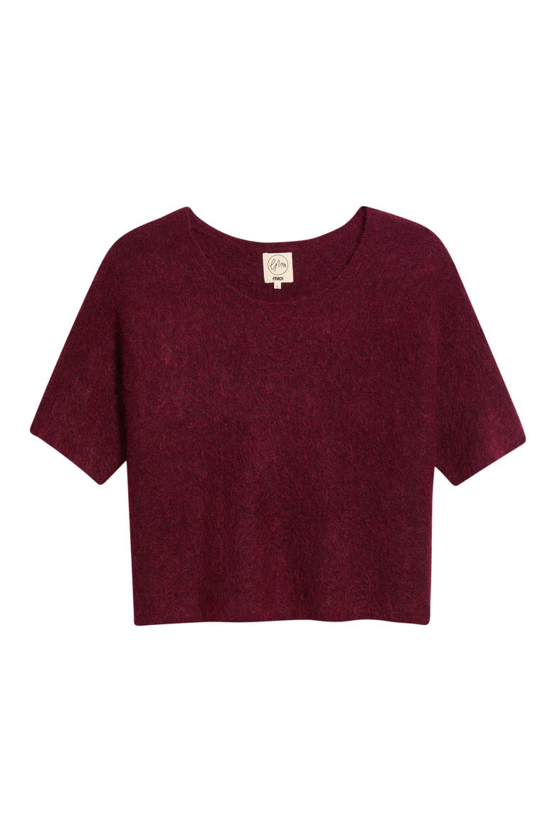 Sanriku Mohair & Wool Blend Sweater, Alternate, color, BORDEAUX