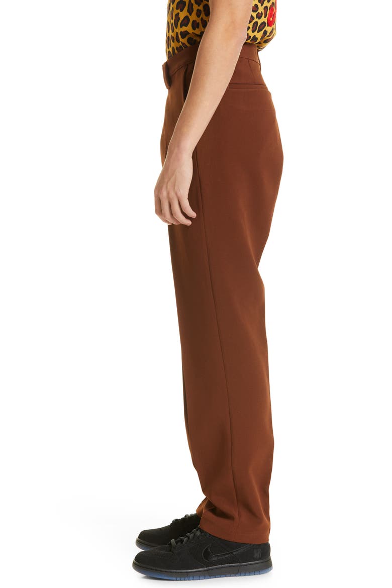 Tailored Fit Flat Front Golf Pants (Nordstrom Exclusive), Alternate, color, BROWN