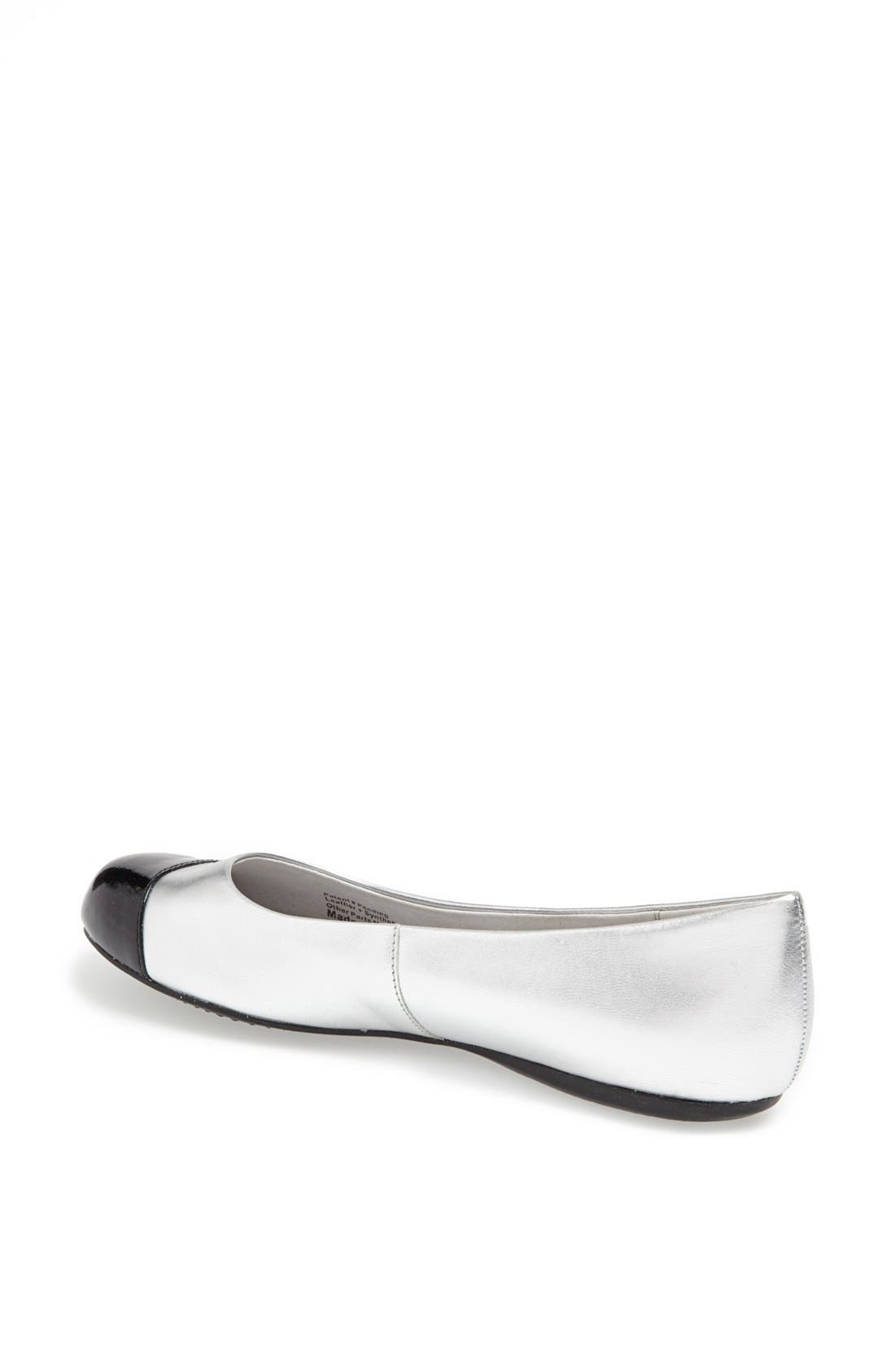 'Napa' Flat, Alternate, color, SILVER/ BLACK