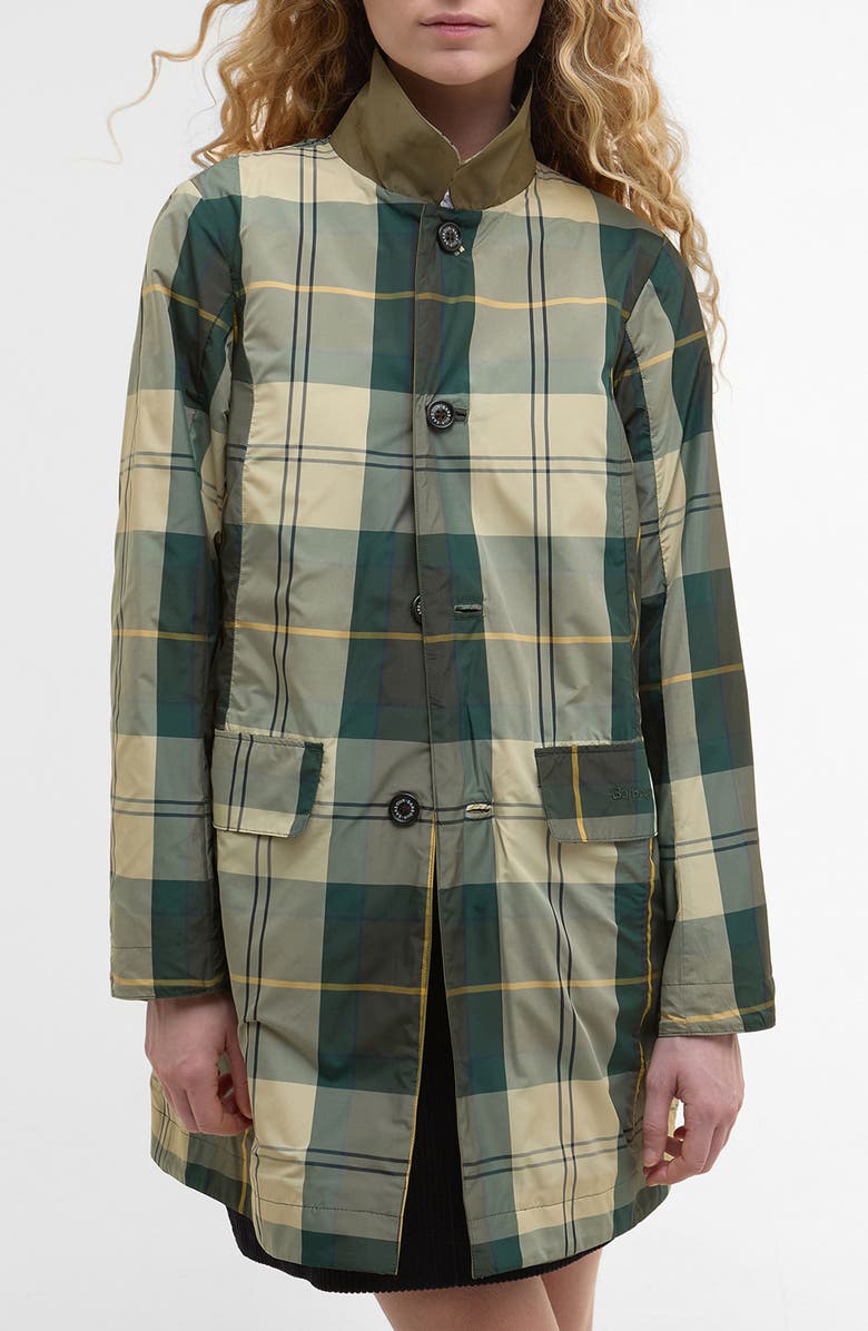 Barbour Babbity Reversible Waterproof Coat, Alternate, color, Dusky Green Ancient