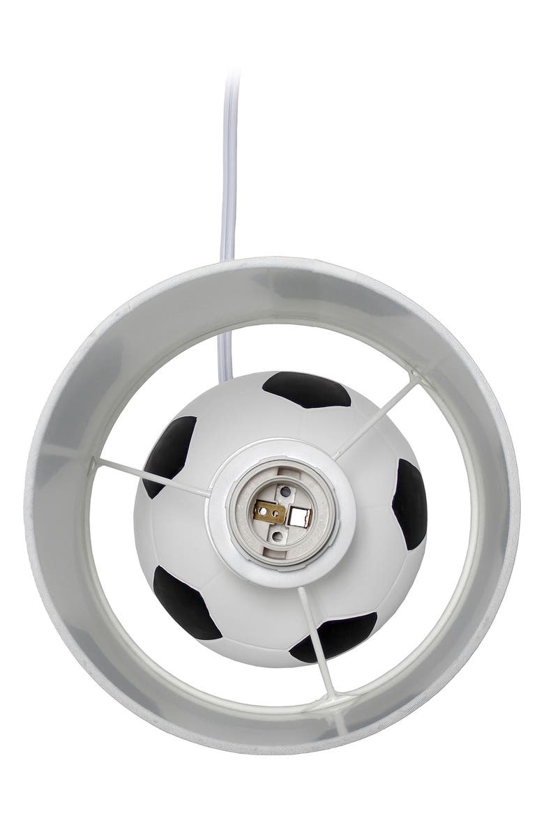 LALIA HOME Soccer Table Lamp, Alternate, color, White/Black