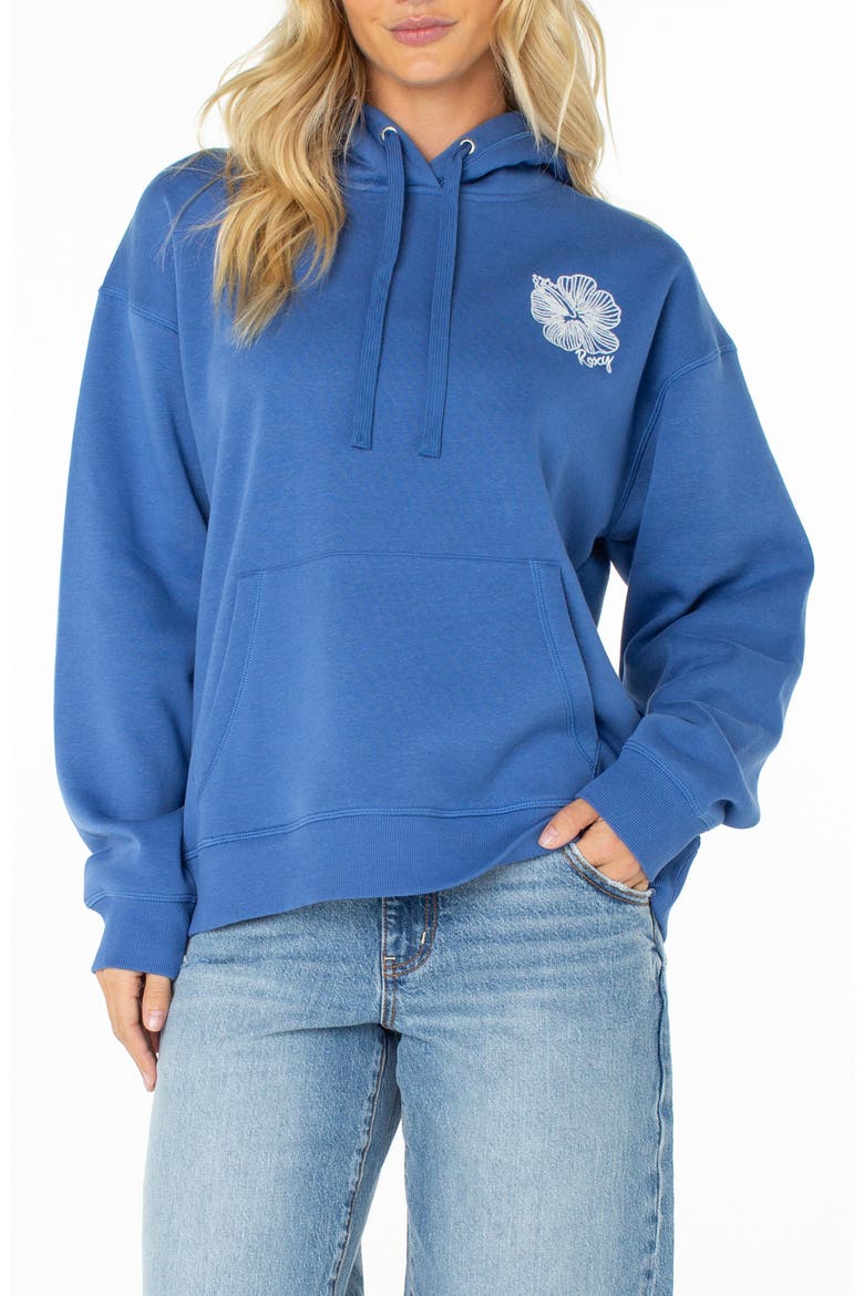 Wailea Oversize Embroidered Hoodie, Main, color, DUTCH BLUE