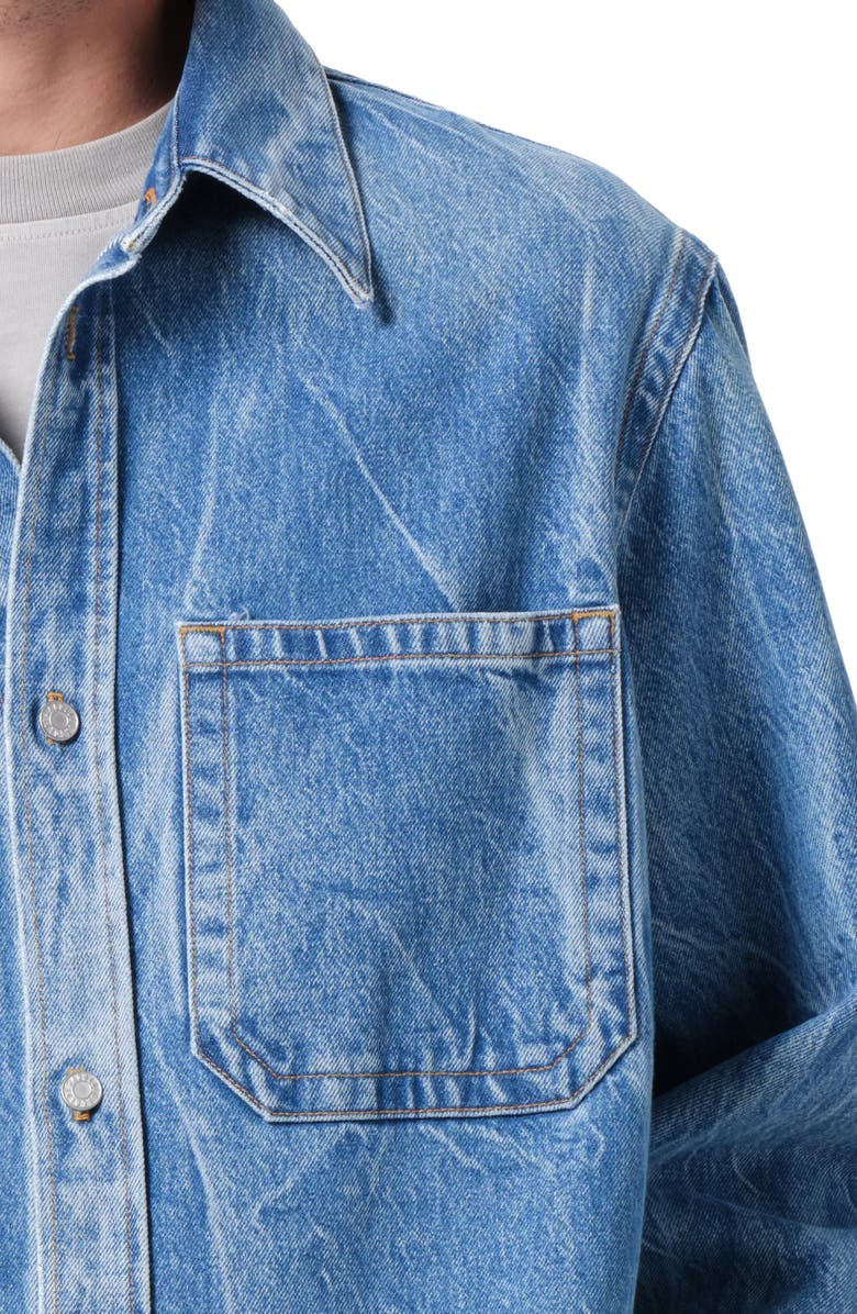 AGOLDE Craven Denim Button-Up Shirt, Alternate, color, Twist Medium Indigo C