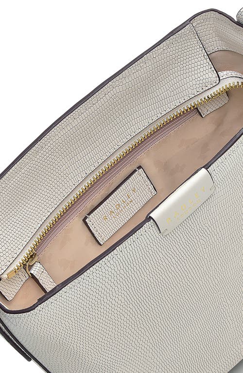 Radley London Petticoat Hill Lizard Embossed Shoulder Bag In Chalk