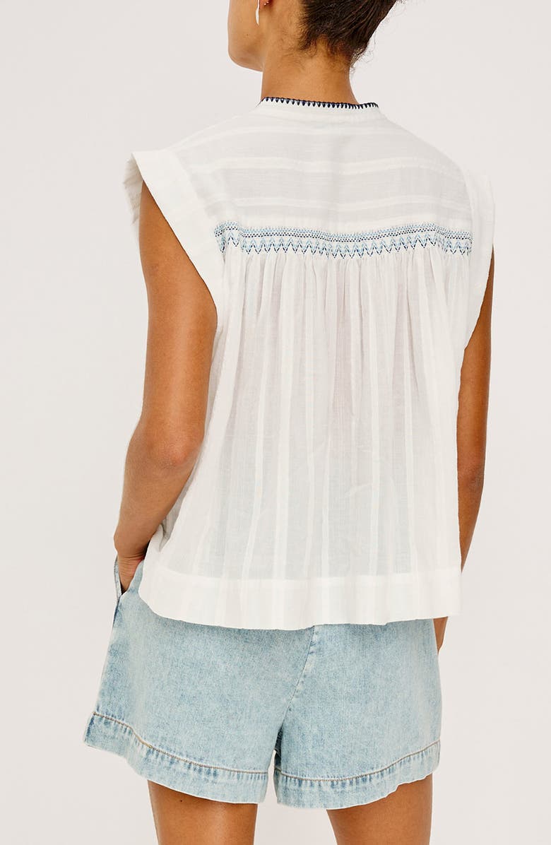 Rails Willow Embroidered Detail Cotton Top, Alternate, color, White
