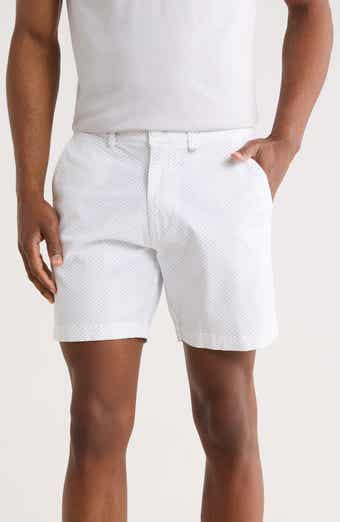 DENIM AND FLOWER Geo Print Stretch Cotton Shorts