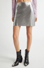 Rabanne Metallic Mesh Miniskirt