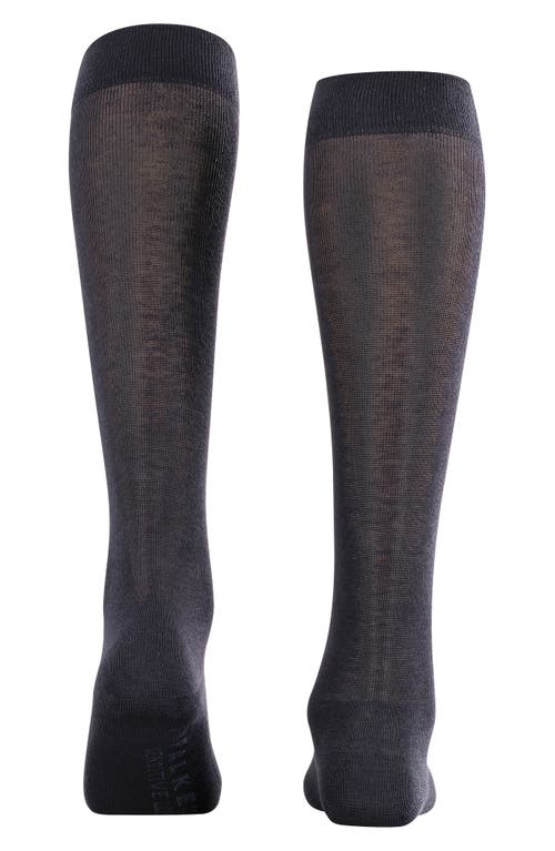 Falke Sensitive London Cotton Blend Knee High Socks In Dark Navy