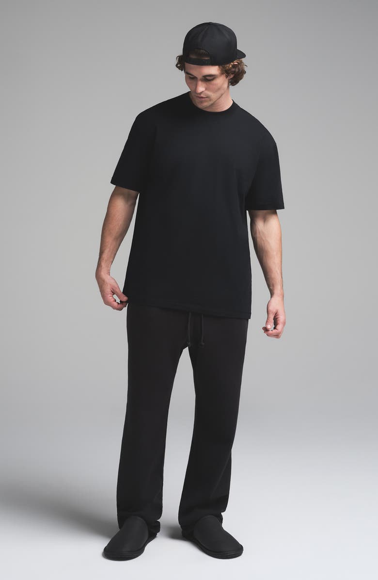 SKIMS Relaxed Fit Heavyweight Cotton T-Shirt, Alternate, color, Obsidian