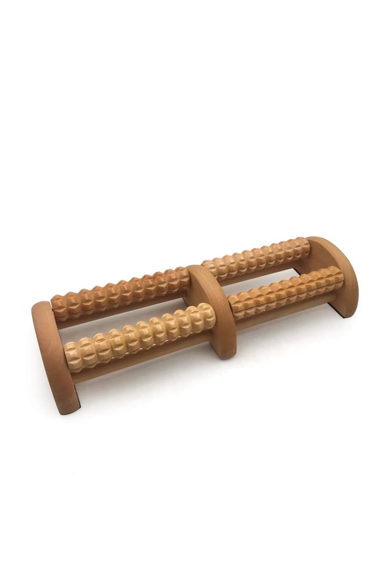 PURSONIC Wooden Foot Massager with Dual Rollers, Alternate, color,