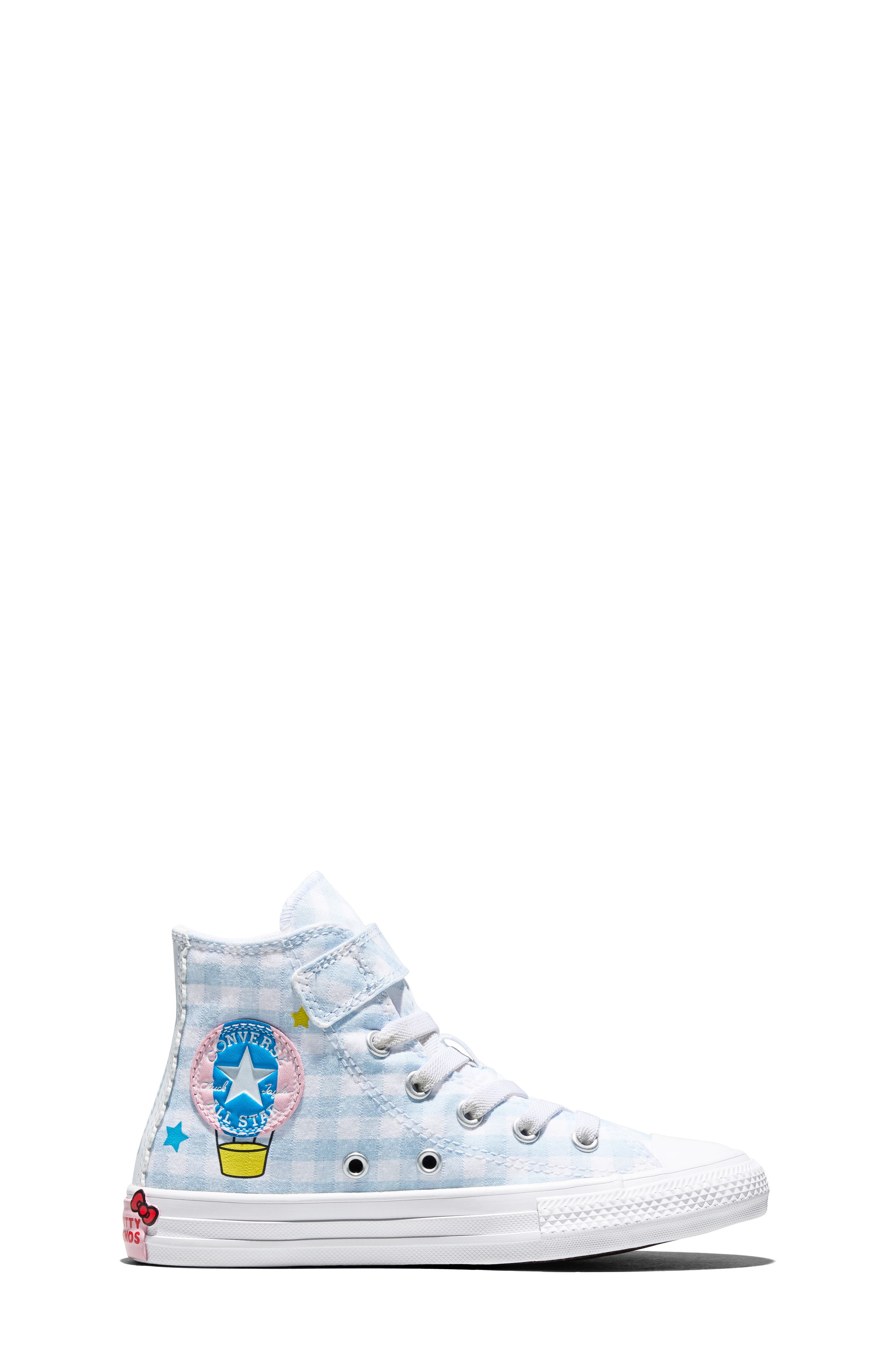 Converse Kids' x Hello Kitty<sup>®</sup> and Friends Chuck Taylor<sup>®</sup> All Star<sup>®</sup> 1V High Top Sneaker, Alternate, color, Baby Blue/ White/ White