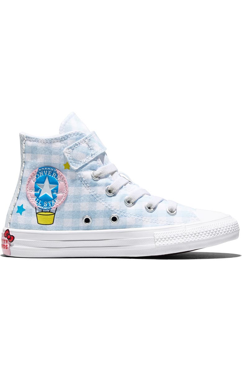Converse Kids' x Hello Kitty<sup>®</sup> and Friends Chuck Taylor<sup>®</sup> All Star<sup>®</sup> 1V High Top Sneaker, Alternate, color, Baby Blue/ White/ White