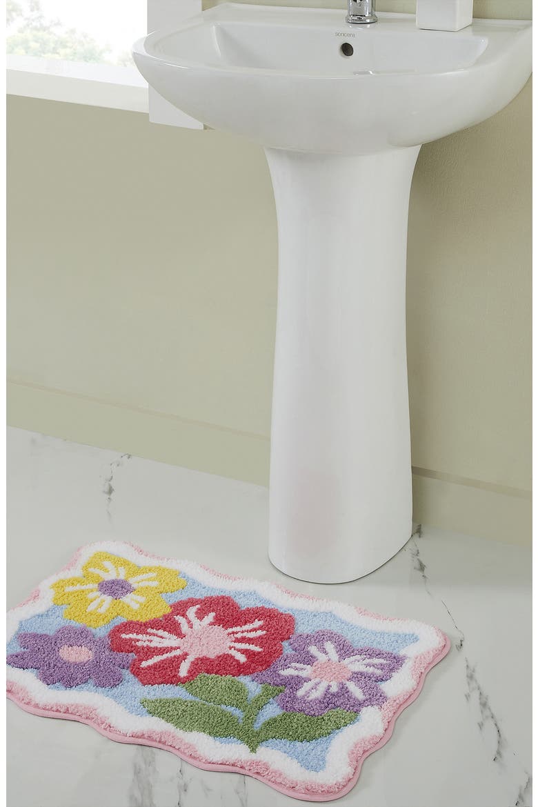 Scalloped Edge Tufted Bath Mat, Alternate, color, NO COLOR