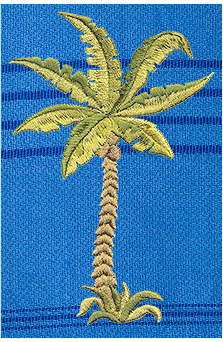 Linum Home Textiles 100% Turkish Cotton Summer Fun - Breezy Palm Tree Pestemal Beach Towel - Royal Blue, Alternate, color,