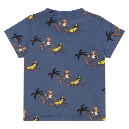 Babyface Animated Allover Short Sleeve T-shirt In Blue